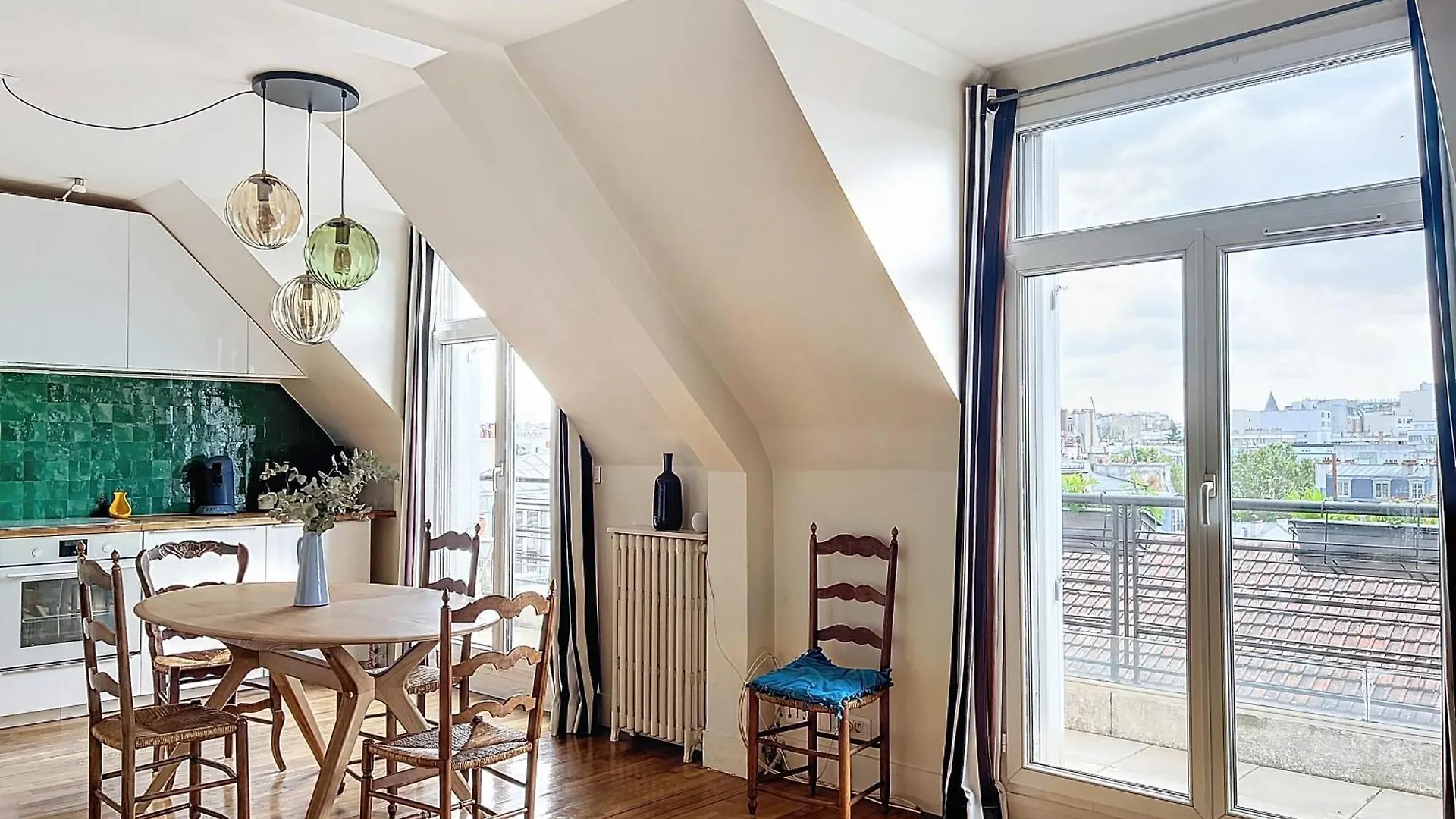 Apartment Balcony With View Of Montmartre Paris